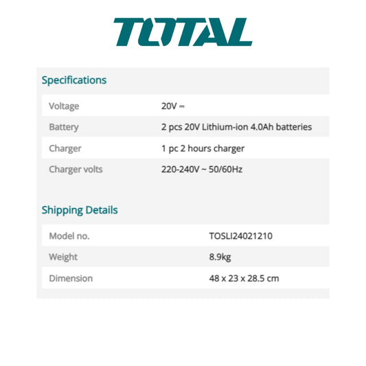 TOTAL 20V Cordless 3IN1 Combo Set
