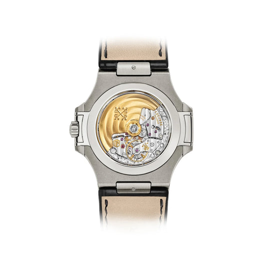 Nautilus Black Strap Stainless Steel