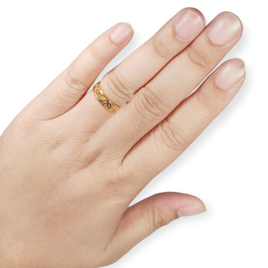 Cincin Emas Leaf