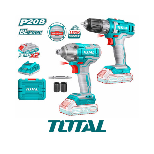 TOTAL Cordless Impact Wrench Combo